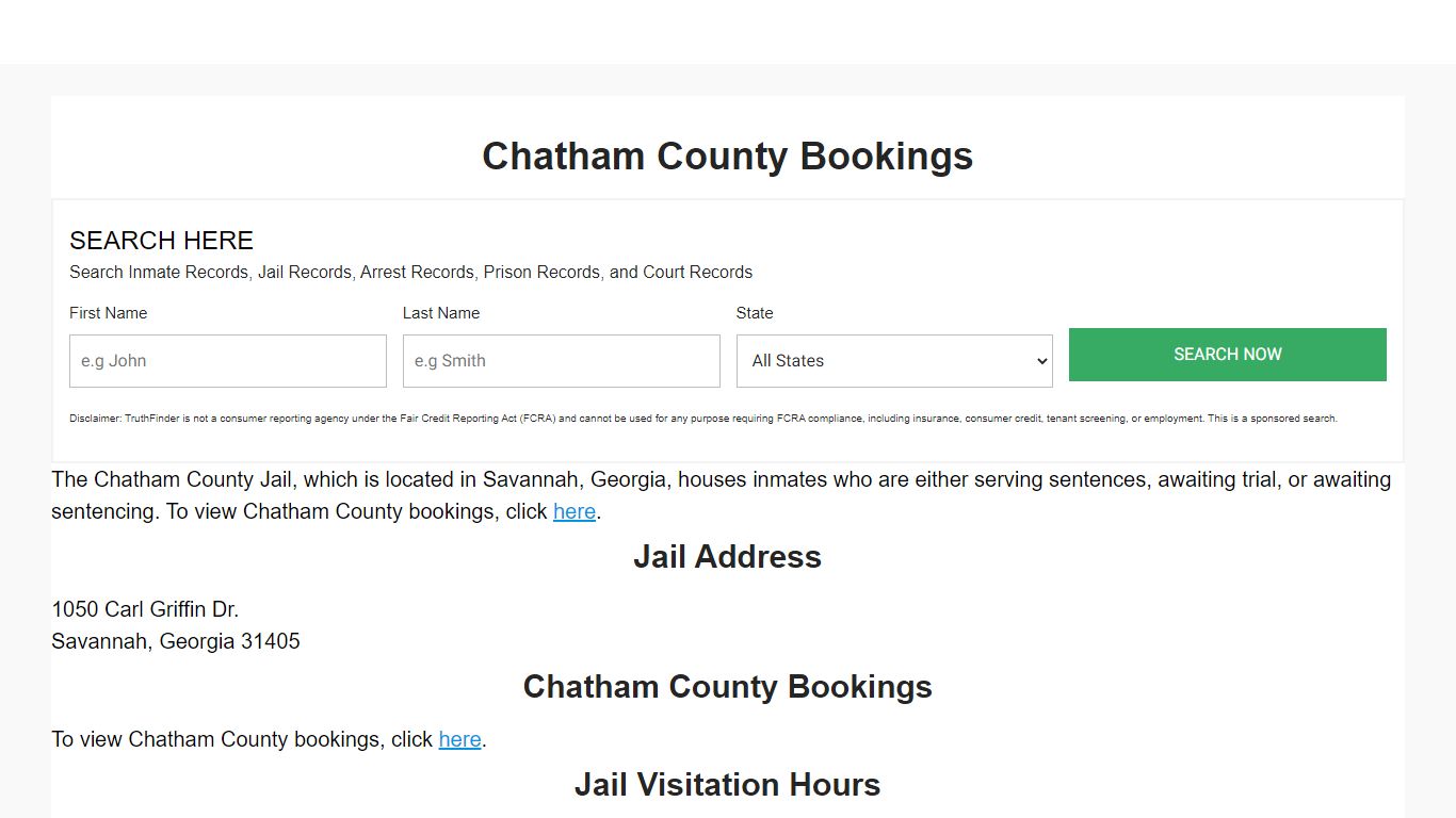 Chatham County Bookings - georgiainmatesearch.com